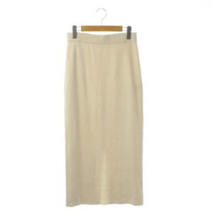 22SS Multiply スカート タイト ロング ニット 36 アイボリー