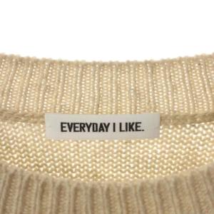 EVERYDAY I LIKE 22AW Fiocco クルーネック セーター ニット プルオーバー 長袖 ベージュ