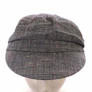 ISABEL MARANT 帽子 キャスケット チェック リネン×シルク 灰 グレー