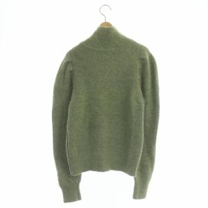 BEAUTY&YOUTH UNITED ARROWS アルパカミックス ドロップスリーブ畦ニットプルオーバー セーター 長袖 緑 グリーン
