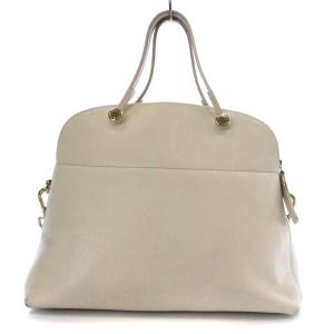 FURLA パイパー ハンドバッグ ショルダーバッグ 2way レザー 白 ホワイト