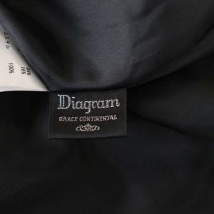 Diagram GRACE CONTINENTAL スターサテンドレス ワンピース ノースリーブ ひざ丈 38 黒 ブラック