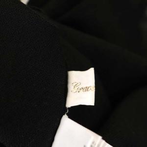 Grace Class 配色ニットレイヤードワンピース ロング 36 黒 ブラック 白 ホワイト