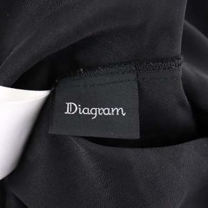 Diagram GRACE CONTINENTAL ノーカラーショート ジャケット 七分袖 シアー 36 黒 ブラック