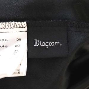 Diagram GRACE CONTINENTAL 切替ミックスプリーツスカート ロング 切替 レース チュール 38 黒 ブラック