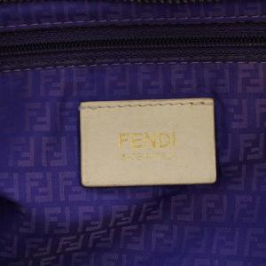 FENDI トートバッグ ショルダーバッグ ズッカ柄 PVC ホワイト 8BH198