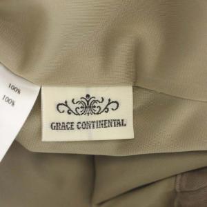 GRACE CONTINENTAL ワイドテンセルパンツ ストレート イージー 36 ライトベージュ