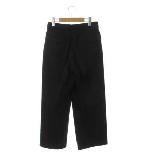 DRIES VAN NOTEN コットンタックストレートパンツ ワイド ジッパーフライ 34 黒