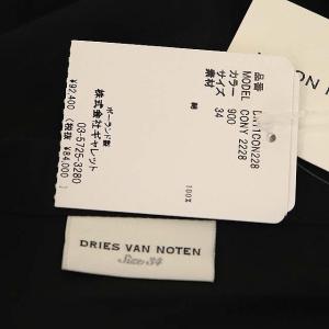 DRIES VAN NOTEN CONY 2228 ワンショルダーフリルブラウス ノースリーブ アシンメトリー 34 黒