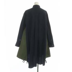 sacai Contrast Panel Dress シャツワンピース 1 カーキ ネイビー