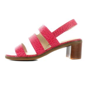 COLE HAAN アデッラ サンダル クロコ型押し レザー 6.5 23.5cm ピンク