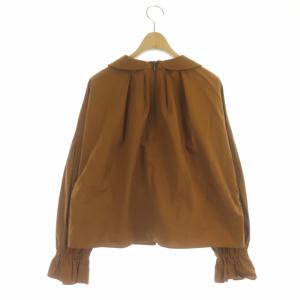 ENFOLD ヴィクトリアンブラウス プルオーバー 長袖 38 ライトブラウン