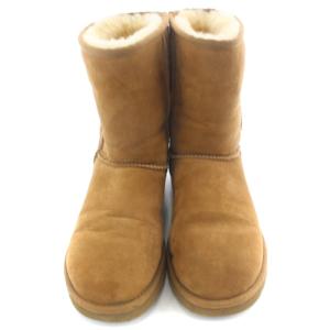 UGG australia クラシックショート CLASSIC SHORT ムートンブーツ ミドル 25cm 茶色 ブラウン