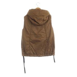 Max Mara The Cube CAMELUXE テクニカルキルティング ジレ ベスト フード 36 ブラウン