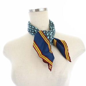 TIFFANY&Co. スカーフ 総柄 紺 ネイビー