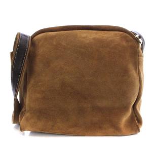 LOEWE ヴィンテージ ショルダーバッグ アナグラム スエード ブラウン