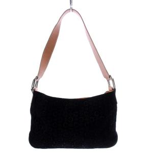 CELINE ショルダーバッグ ワンショルダー マカダム柄 スエード 黒 ブラック MC00/3