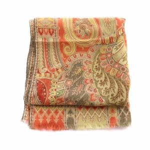 ETRO ストール ウール× シルク ペイズリー マルチカラー