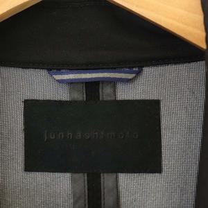 junhashimoto MAG BOTTON TRENCH COAT コート スプリングコート ロング 薄手 ウール 3 黒 ブラック 1011620007