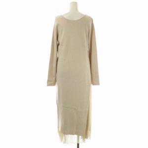 CELFORD 20SS 2点セット ニットコンビワンピース ロング スリット 長袖 Uネック キャミソールワンピース チュール プリーツ