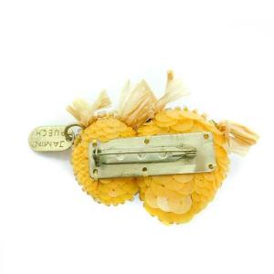 JAMIN PUECH ブローチ フクロウ オレンジ