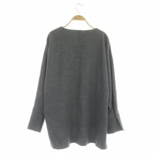 ADORE ウールスムースカットソー 長袖 ドルマン Vネック 38 グレー 灰色