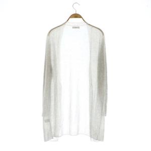 BEAUTY&YOUTH UNITED ARROWS シアーノーボタンカーディガン 長袖 Vネック ロング ライトグレー