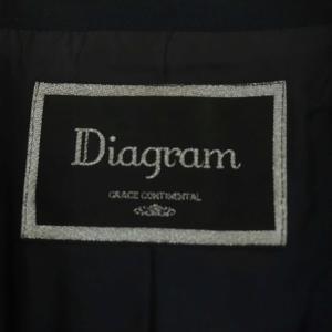 Diagram GRACE CONTINENTAL テーラードジャケット 金ボタン ブレザー２B 総裏地 38 ネイビー 紺