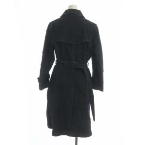 EPOCA デニムロングコート ダブル ベルト付き 40 紺 ネイビー