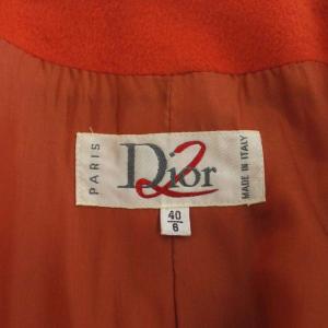 Christian Dior ヴィンテージノーカラーショートジャケット ブルゾン 40 オレンジ
