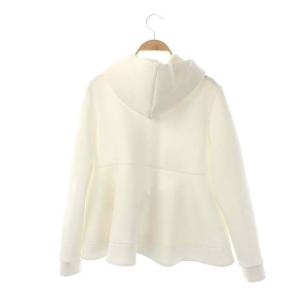 Chesty フラワービジューパーカー ジップアップ 長袖 1 白 ホワイト