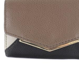 FURLA カラーブロック カードケース 名刺入れ レザー 茶色 ブラウン 黒 ブラック