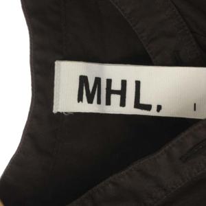 MHL. GARMENT DYE BASIC POPLIN シャツ バンドカラー 長袖 1 ダークブラウン