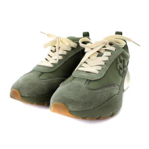 TORY BURCH GOOD LUCK TRAINER スニーカー スエード 8 25cm カーキ 89113