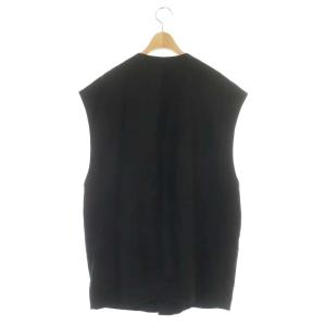 Shinzone THE SHINZONE 20SMSJK51 リネンビッグベスト 前開き ミドル丈 Vネック F 黒 ブラック