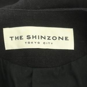 Shinzone THE SHINZONE 20SMSJK51 リネンビッグベスト 前開き ミドル丈 Vネック F 黒 ブラック