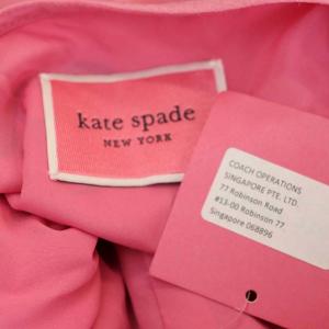 kate spade new york チェリードレス ワンピース ひざ丈 半袖 6 ピンク 赤 青 レッド ブルー NJMUB334