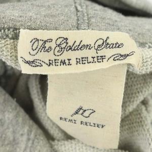 REMI RELIEF アパルトモン別注 シルク混ネップパーカー スウェット 長袖 プルオーバー プリント S グレー