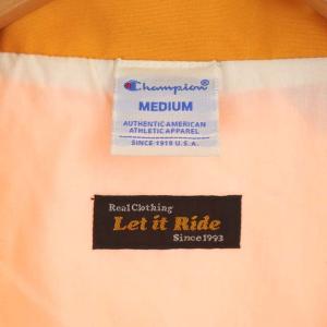 Champion ×LET IT RIDE コーチジャケット ロゴ M オレンジ