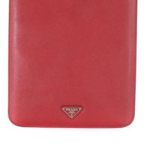 PRADA タブレット iPad ケース レザー ロゴ 赤 レッド