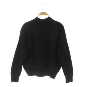 CELFORD 20AW ファーライクカーディガン ニット 長袖 ショート アルパカ混 ウール混 F 黒 ブラック