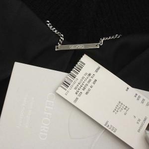 CELFORD 20AW ファーライクカーディガン ニット 長袖 ショート アルパカ混 ウール混 F 黒 ブラック