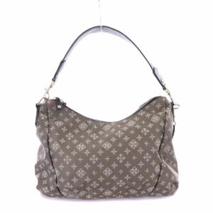 russet ショルダーバッグ ハンドバッグ 2WAY ナイロン×レザー 灰 グレー