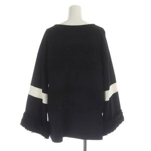 Grace Class 21AW モヘヤループツイードトップス ニット 長袖 フレア 切替 36 黒 ブラック