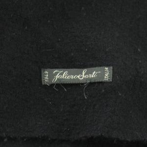 Faliero Sarti ストール カシミヤ シルク混 絹混 黒 ブラック