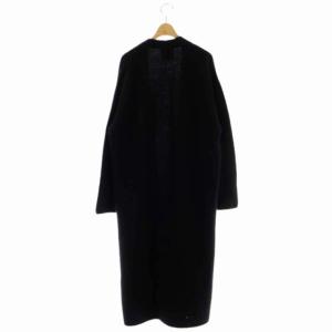 ATON FUR CASHMERE ロングカーディガン ニット 長袖 カシミヤ 02 黒 ブラック