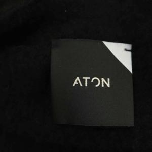ATON FUR CASHMERE ロングカーディガン ニット 長袖 カシミヤ 02 黒 ブラック