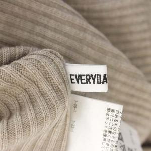 EVERYDAY I LIKE 22AW Basic Rib タートルネックニット セーター 長袖 リブ プルオーバー ウール ベージュ