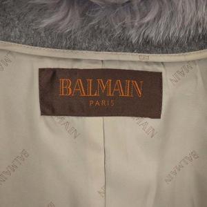 BALMAIN ジャケットポンチョ カシミヤ フォックスファー F グレー