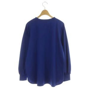 UNITED ARROWS PONTE ボリュームスリーブカットソー プルオーバー 長袖 F ロイヤルブルー